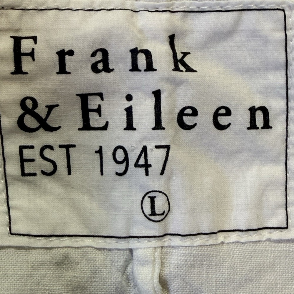 Frank Eileen Dublin Blazer Womens Size Large‎ White Open Front Linen Blend - Picture 6 of 9
